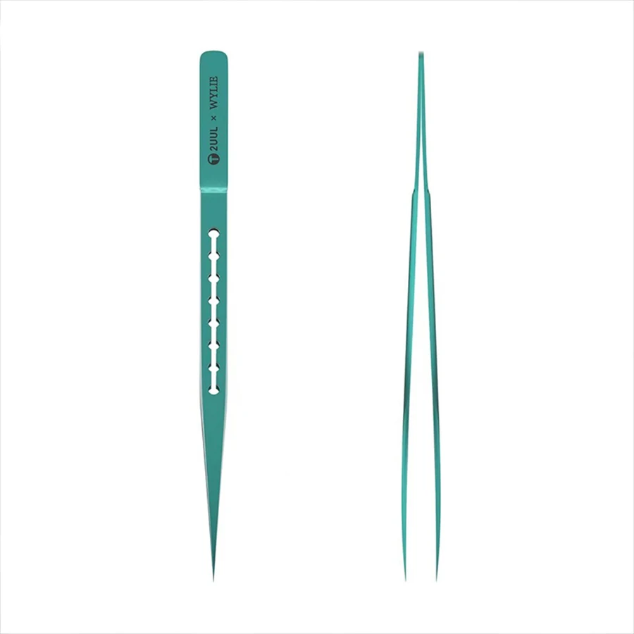 2UUL & WYLIE Ti11 Titanium Alloy Tweezers Straight Tip Forceps for Phone Motherboard Precise Wire Jump Chip IC Micro Repair