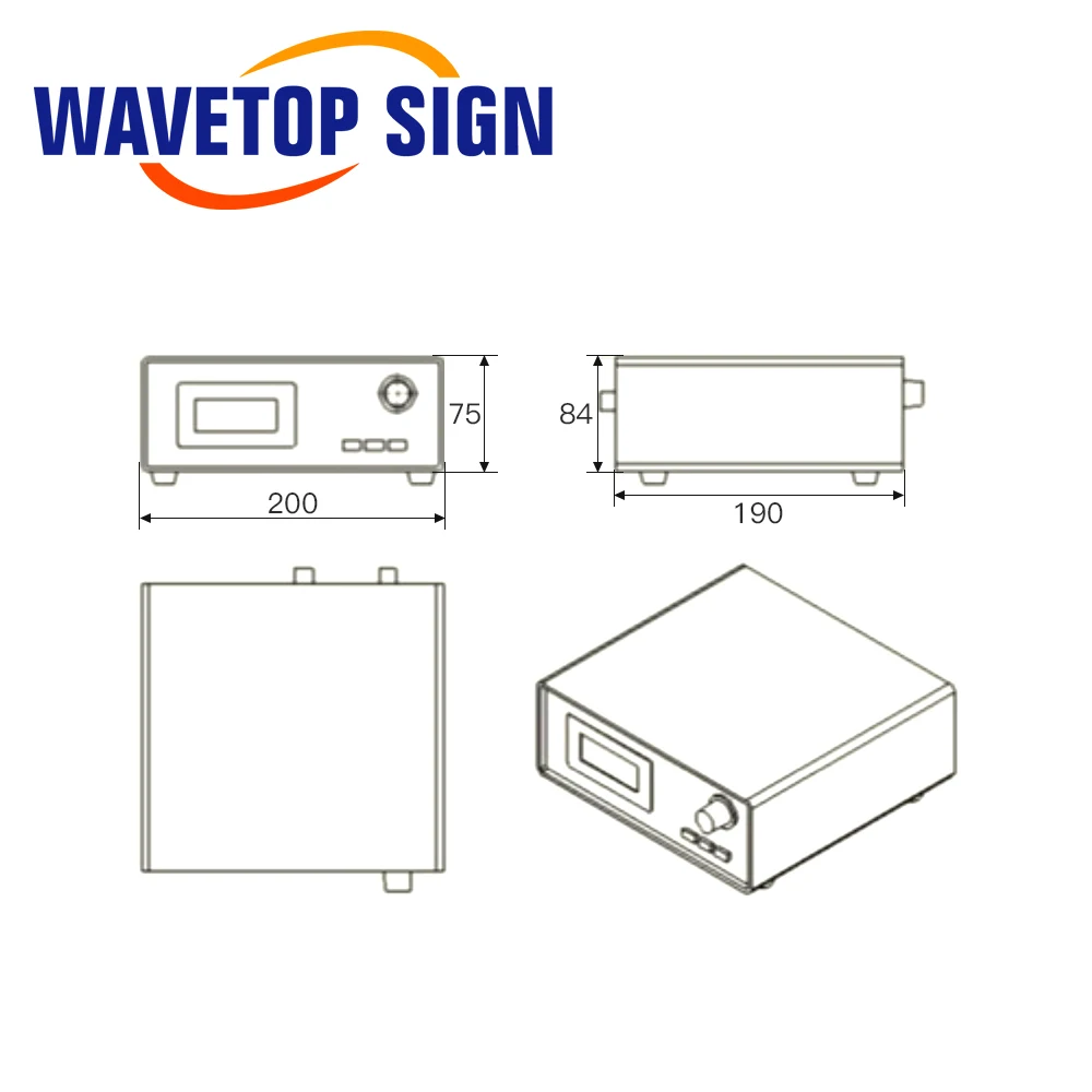 Настольный волоконный лазерный измеритель мощности WaveTopSign диапазон тестирования 0-200 Вт для лазерной маркировочной машины Fibe