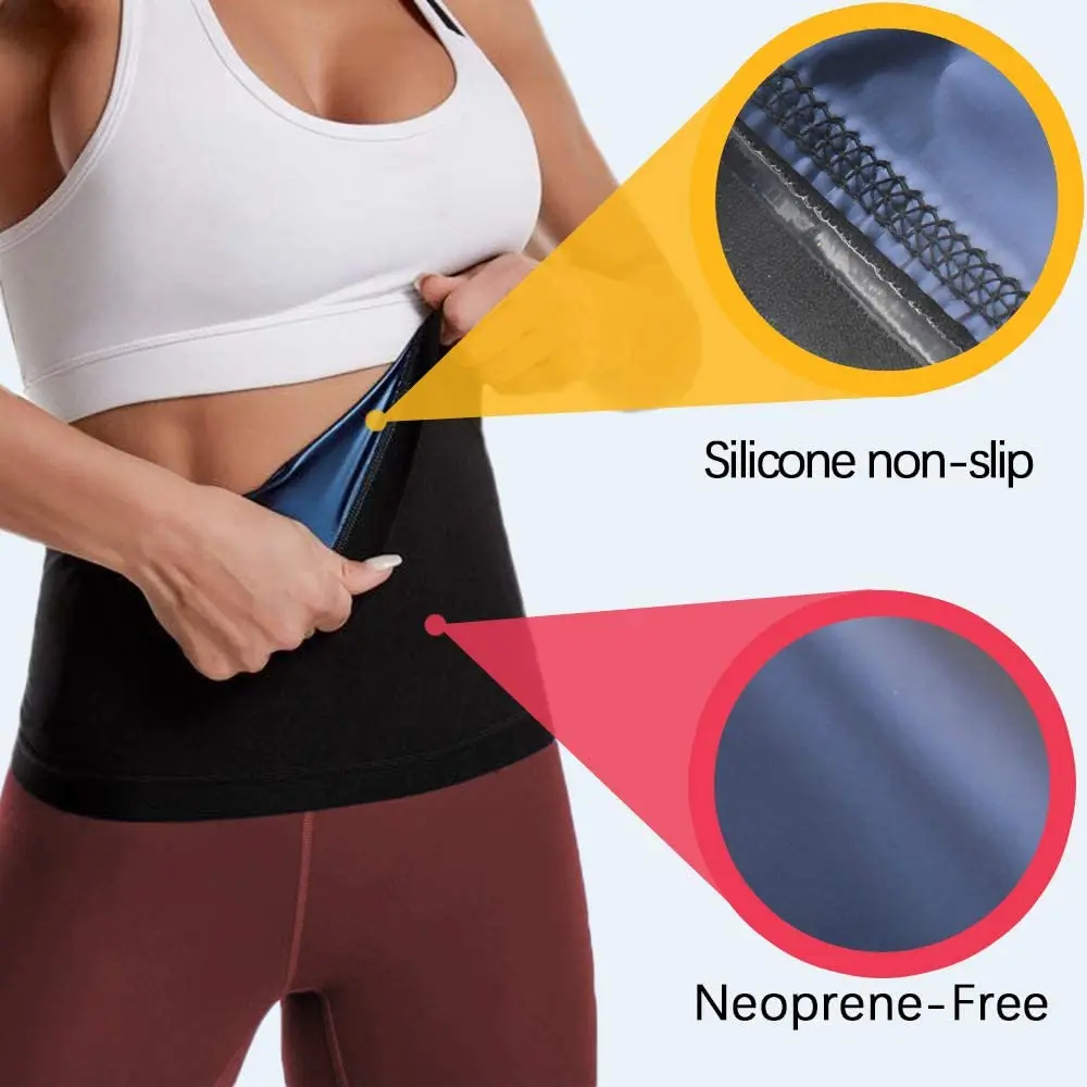 Sweat Shaper Waist Trimmer for Women Waist Trainer Sauna Slimming Belt Neoprene-free Waist Cincher for Fat Burning Body Shaper