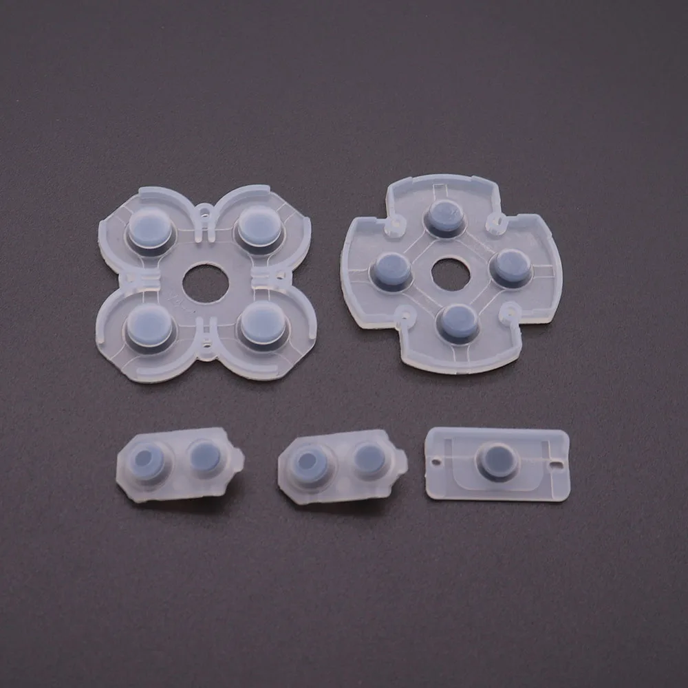 XOXNXEX 1Set Silicone Conductive Rubber Pads for PS4 JDM 055 JDS 055 jdm 050 jdm 055 Controller Buttons Repair Part