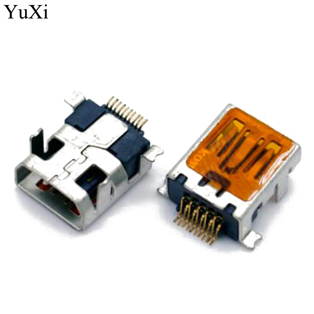 YuXi Hot 10 Pcs Female Mini USB Type B 10 Pin SMT SMD Mount Jack Connector