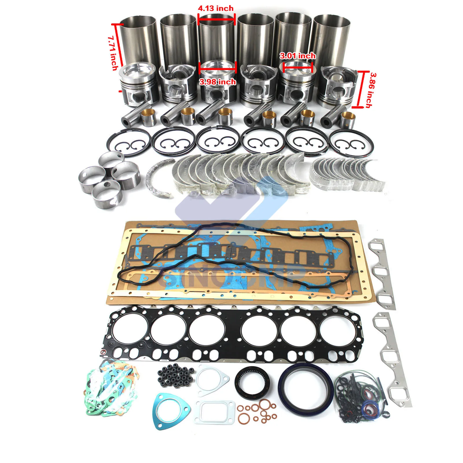 

320D 323DL C6.4 Engine Overhaul Rebuild Kit For Excavator E320D E323D 323DL