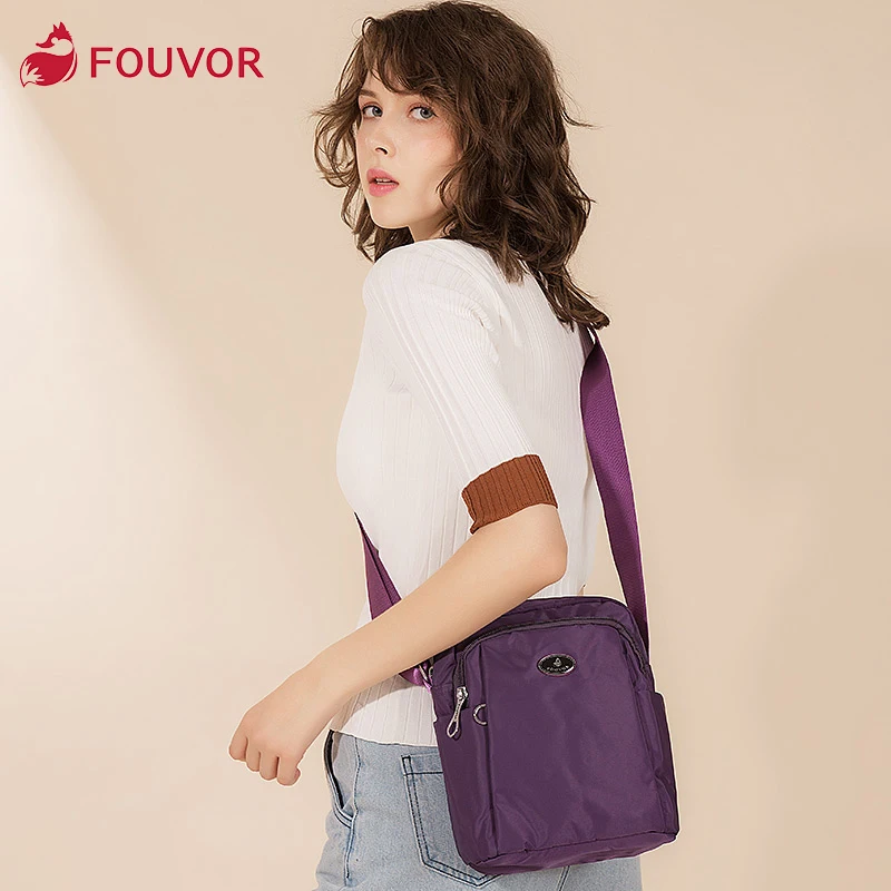 Fouvor Fashion Waterproof Shoulder Bag Nylon Oxford Small Bag for Women Simple Wild Canvas Casual Women\'s Messenger Bag 2786-06