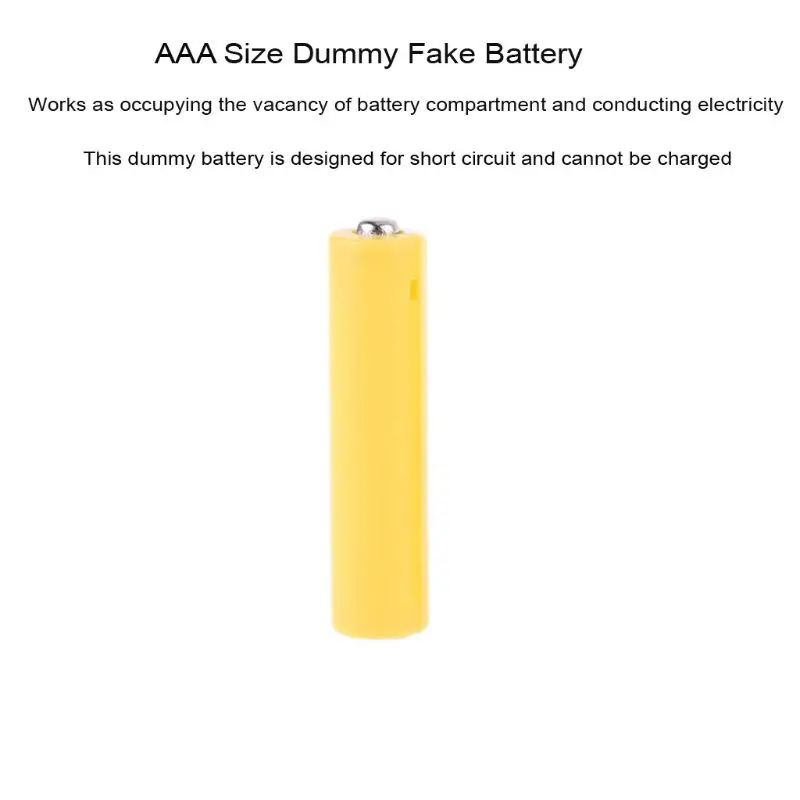 5Pcs LR06 AA LR03 AAA Size Dummy Fake Battery Setup Shell Placeholder Cylinder Conductor Dummy Cells for Lithium iron phosphate