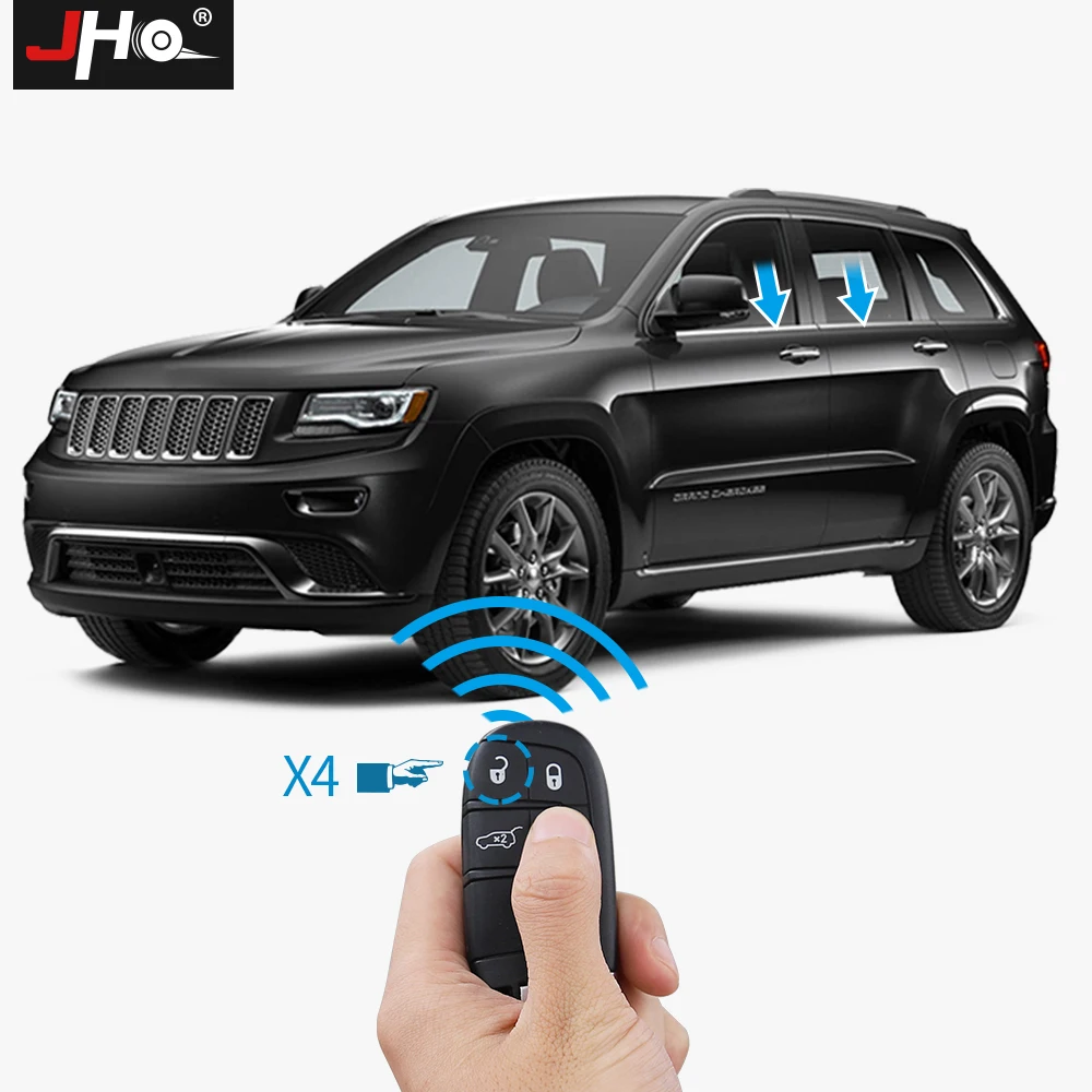 Zestaw automatycznego 4-drzwiowego modułu zamykającego szyb samochodowych JHO do Jeep Grand Cherokee 2014-2020 15 2016 17 2018 2019 WK2 Akcesoria