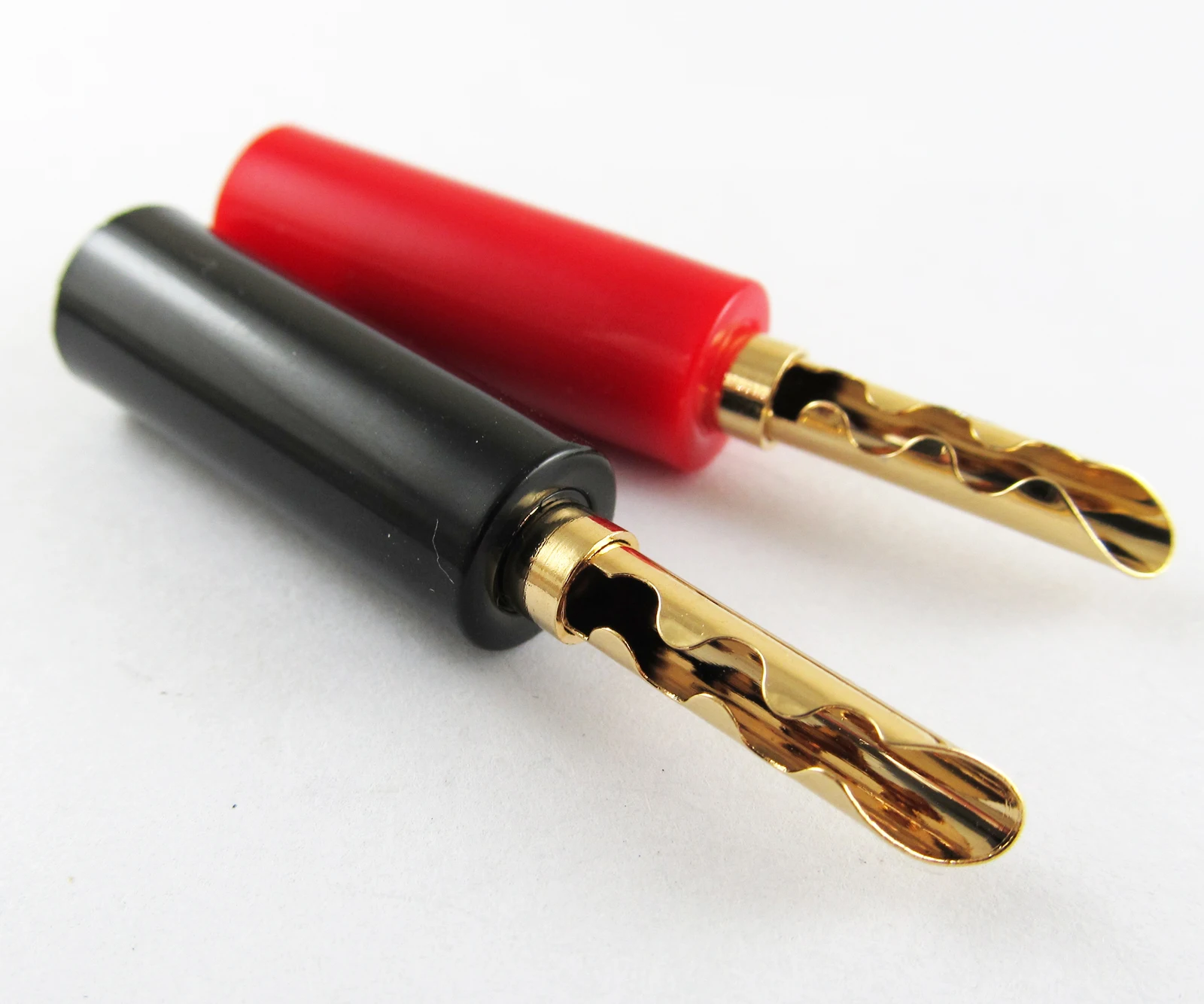 

50pcs 24K Gold Plated BFA-Z 4mm Banana Plugs Dual Screws Speaker Cable Connectors