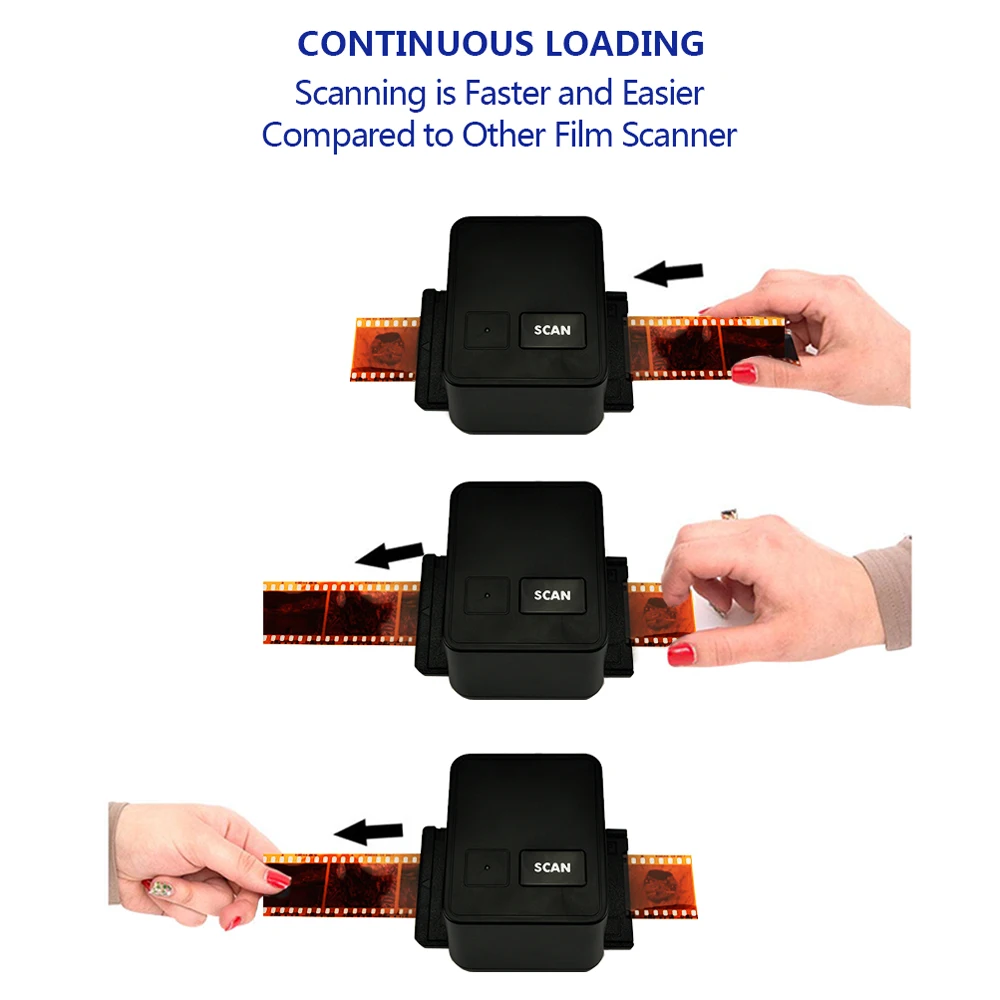 Scanner per diapositive Scanner per pellicole negative da 35 mm 135 Convertitore per diapositive e pellicole Scaner per film da 17,9 MP a