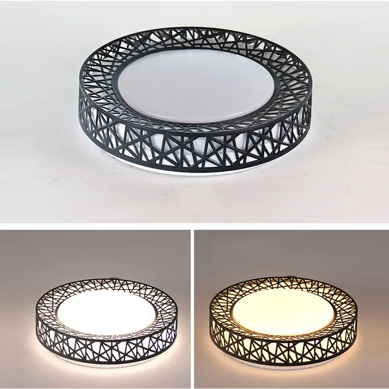 

Modern bird's nest Ceiling Lights Simple Decoration Fixtures Study Dining Room Home Lighting Bedroom LED Ceiling Lamp black