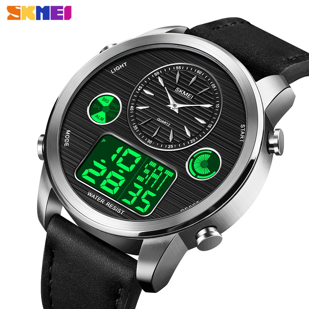 SKMEI Luxury Digital Mens Watch Sports Electronic Chrono Daylight Saving Time Male Clock Waterproof Wristwatch Relogio Masculino