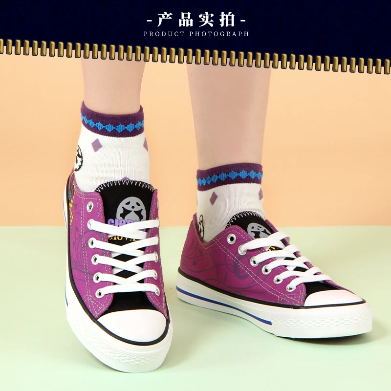 Jojo's Bizarre Adventure Flat Casual Canvas Shoes, Giorno Giovanna Bruno Bucciarati Kira Yoshikage, Golden Wind, Top Brand