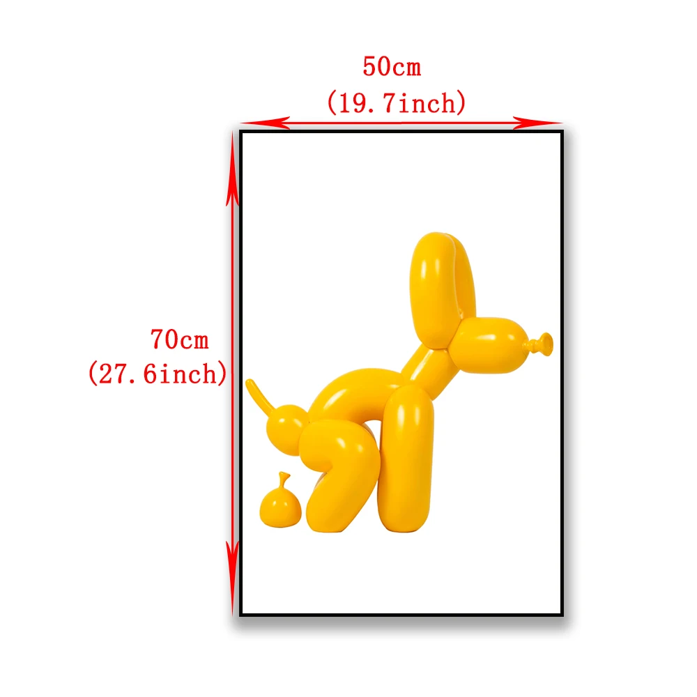 Pop Art Abstract Funny Balloon Dog Poster Toilet Wall Decoration Accessories Modern Home Bathroom Mural Canvas Painting Cuadros