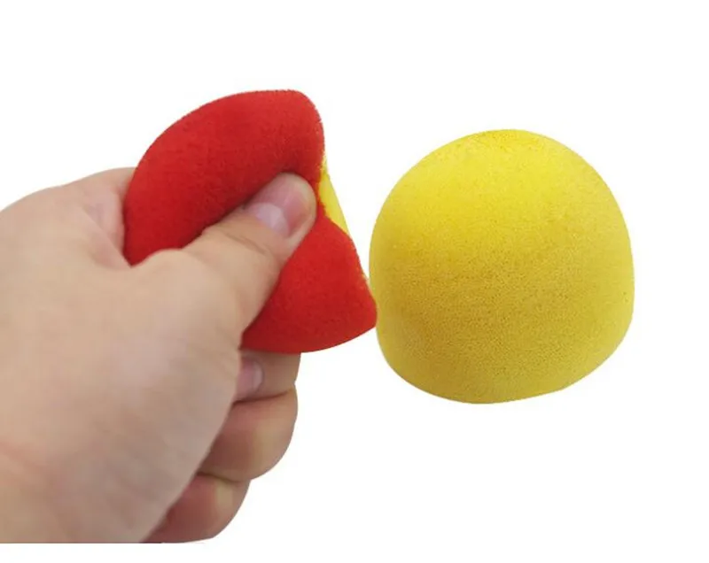 2 Pcs/ Set Color Change Sponge Ball Magic Tricks Fun Super Soft Sponges Changing Ball Square Close Up Magic Stage Magic Props