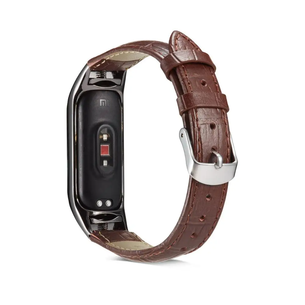 

Mi Band 3 4 Wrist Strap For Xiaomi Miband 3 4 Smart Bracelet High Quality Leather Band Correa Miband 4 3 pulseira Watchstrap