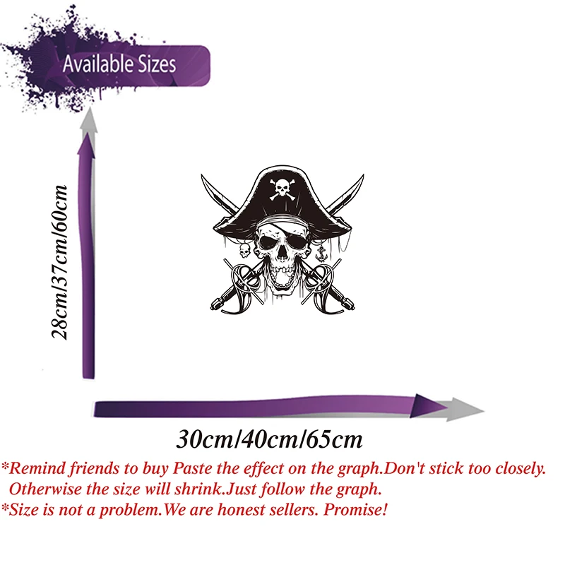 Cartoon Nautical Pirate Sabers Skull Wall Sticker Kids Room Playroom Sword Weapon Captain Ocean Wall Decal Gameroom Vinyl Decor
