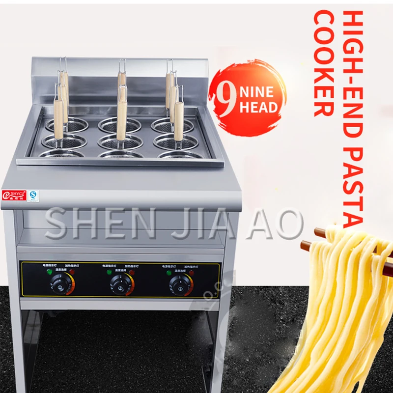 Kommerziellen neun-kopf nudel kochen nudel maker Multi-funktion nudel herd energiesparende würzigen pasta maschine hohe-effizienz