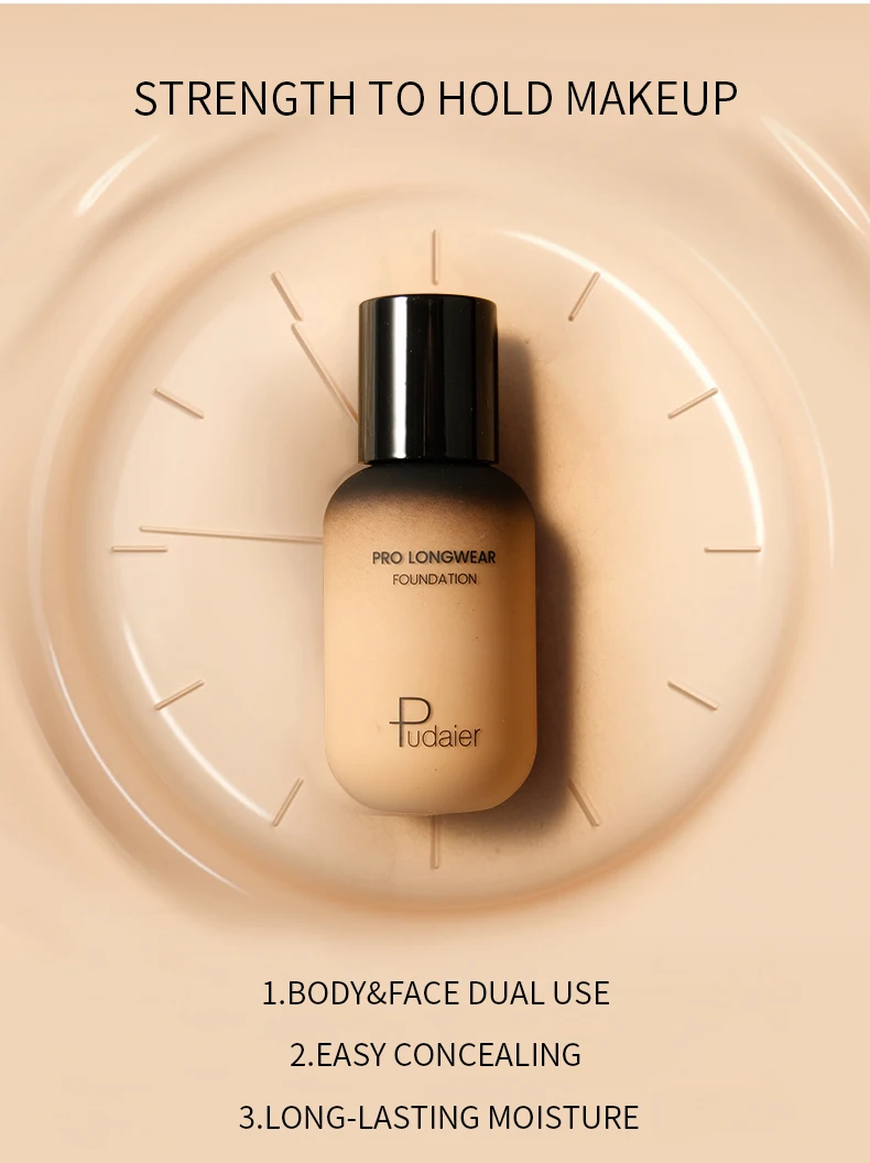 Pudaier Face Foundation Makeup Liquid Foundation Cream Matte Foundation Base Face Concealer Cosmetic Dropshipping Makeup TSLM1