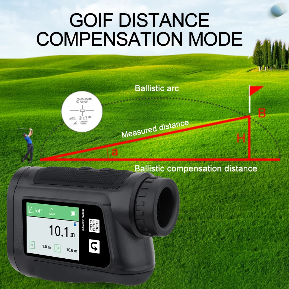 Gvda teleskop laser entfernungs messer 6x laser entfernungs messer bandmaß 1500m 1000m 800m 600m entfernungs messer für golfjagd sport
