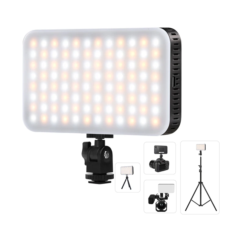 Photography Lighting LED Video Camera Fill Light Studio Lamp YouTube Vlog Live Streaming Lights, 2700K-6500K, for Blogger