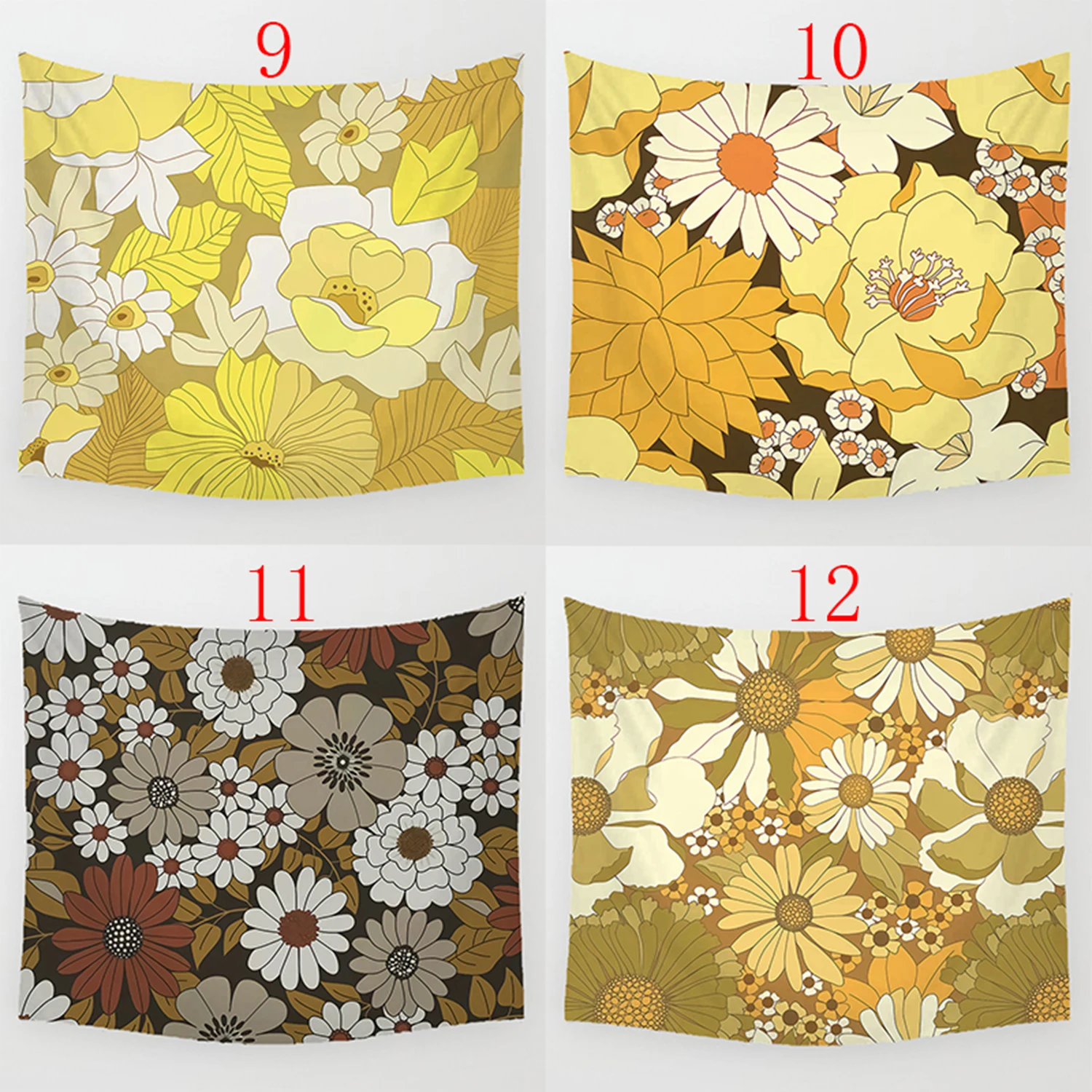 ZheYu Splendid Floral Tapestry Wall Artist Life Bed Cover Beach Towel