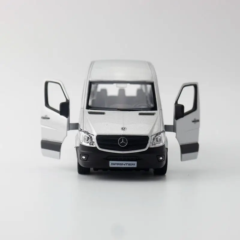 1:36 Scale MB Sprinter MPV Toy Van RMZ City Diecast Toy Car Model Educational Pull Back Doors Openable Collection Gift For Kid