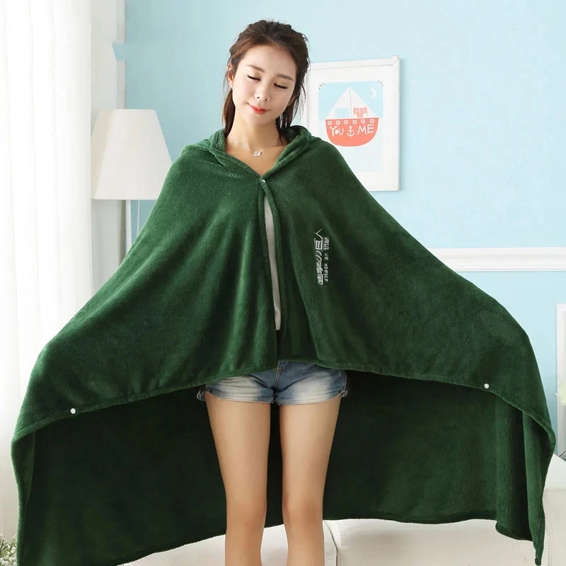 Anime Attack on Titan Blanket Cloak Shingeki No Kyojin Survey Corps Cloak Cape Flannel Cosplay Costume Hoodie with real photos image 3