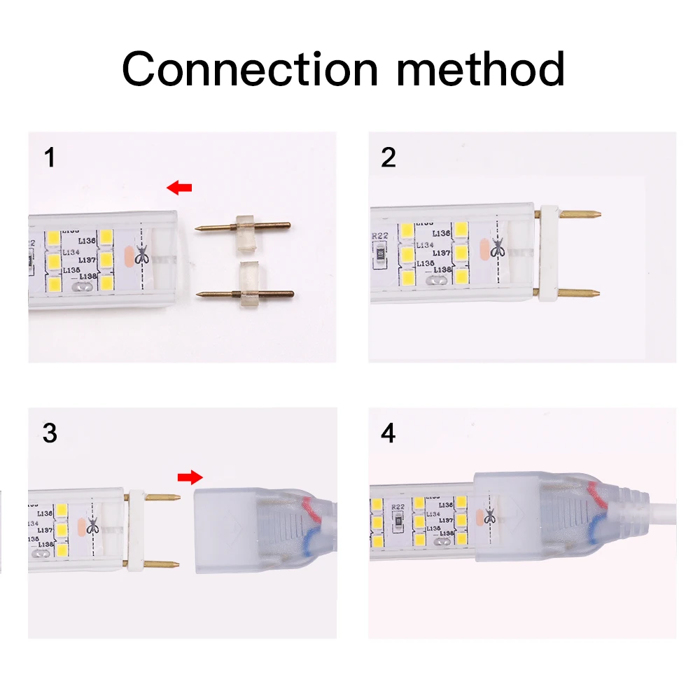 276 LEDS/M Drie Rij LED Strip 220 V 240 V EU Schakelaar Plug Super Helderder Waterdicht Buitengebruik SMD 2835 Flexibele Lint LED Licht