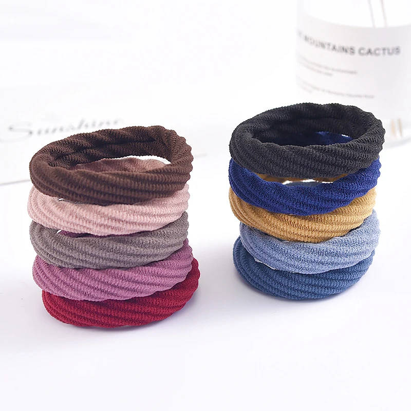 5Pcs/Set Basic Women Hair Band Simple Elastic Headband Twill Hair Ties Hair Accessories Gift for Girls Holder for thick ponytail