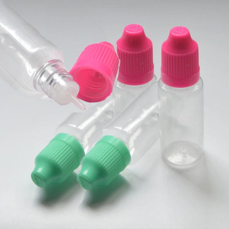 

50pcs Empty 20cc Clear Bottle Hard PET 20ml Plastic Dropper Bottles With Childproof Cap For Liquid Needle Vial