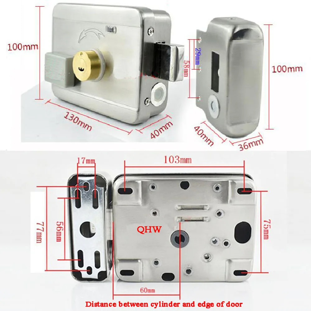 Electronic lcok RFID Door lock Mechanical key Optional remote control IOS/Android Ewelink Use with video intercom Gate opener