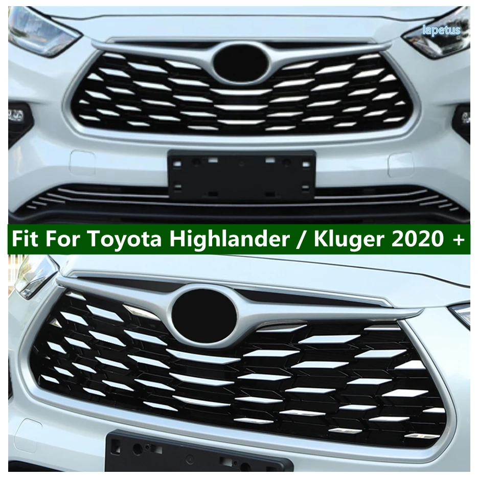

Lapetus Front Grille Grill Cover Trims 41PCS For Toyota Highlander / Kluger 2020 - 2022 Stainless Steel Modification Accessories
