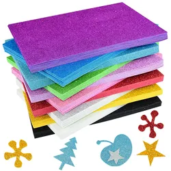 5Pcs 20*30cm Glitter Sponge Paper For Kindergarten Kids Handmade Crafts Scrapbooking Paper Origami Colored Decor EVA Foam Paper