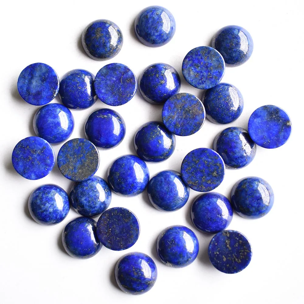 Wholesale 50pcs/lot  fashion hot selling high quality natural  lapis lazuli round CABOCHON beads for jewelry Accessories 12mm