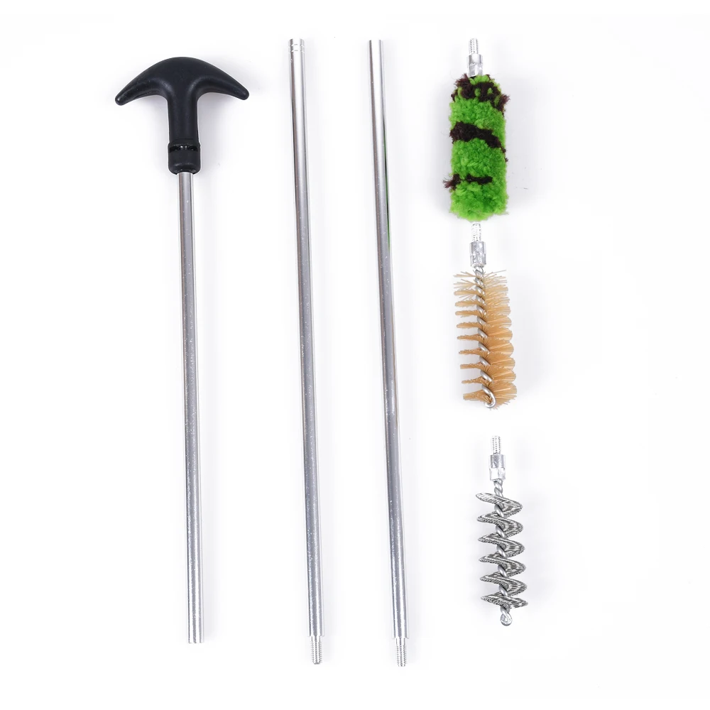 16 GA Gauge Gun Rifle Cleaning Kit 6pcs/Set Aluminum Rod Brush Gun Hunting Shooting Tactical Gun Rifle Cleaning Brush Tools Set