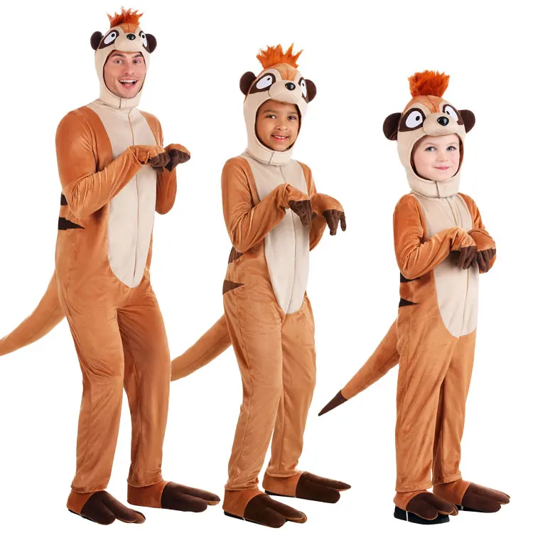 

Halloween Costume Adult Children African Animal Meerkat Cosplay Costume Jumpsuits