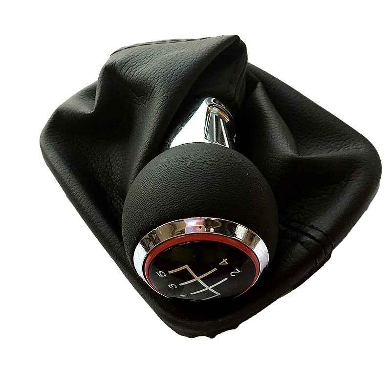 5 Speed 6 Speed Manual MT Car Gear Shift Knob With Gear Shift Collars Cover Boot For Audi A3 S3 8P