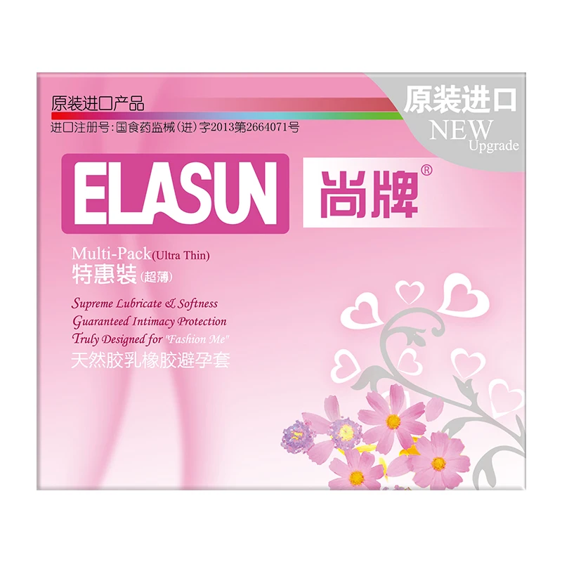 ELASUN Condoms 72pcs/lot Ultra Thin Super Lubricated Cock Penis Condom Contraception Intimate Products Sex Tool For Men Hot Sale