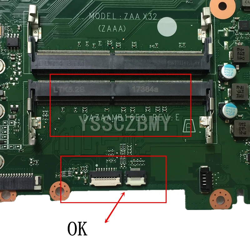 NEW ZAA X32 ZAAA DAZAAMB16E0 for ACER F5-573 F5-573G E5-575 E5