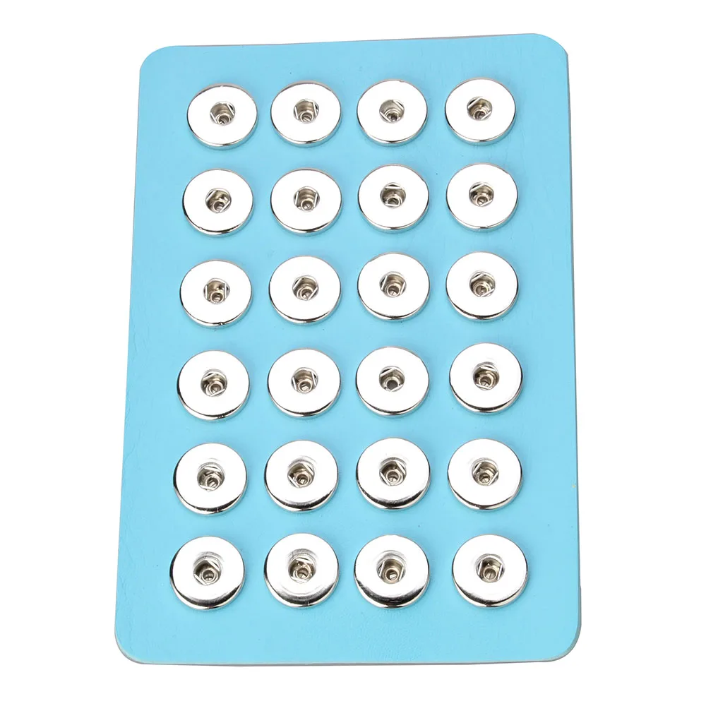 Snap Jewelry 12MM 18MM Snap Button Display Black Leather Snap Display For 24PCS Metal Buttons Soft Display Stand