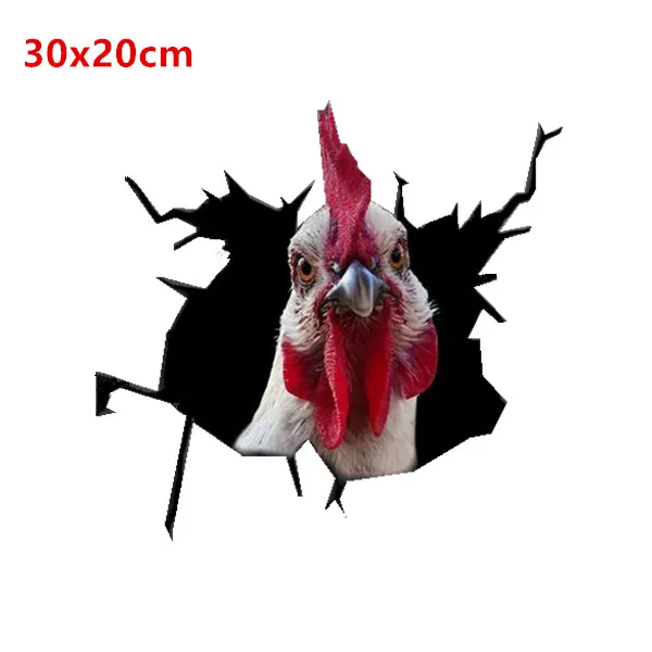 3D CHICKEN CAR STICKER  Cartoon Car Styling Wall Home Glass Window Door Laptop Truck Vinyl Decals