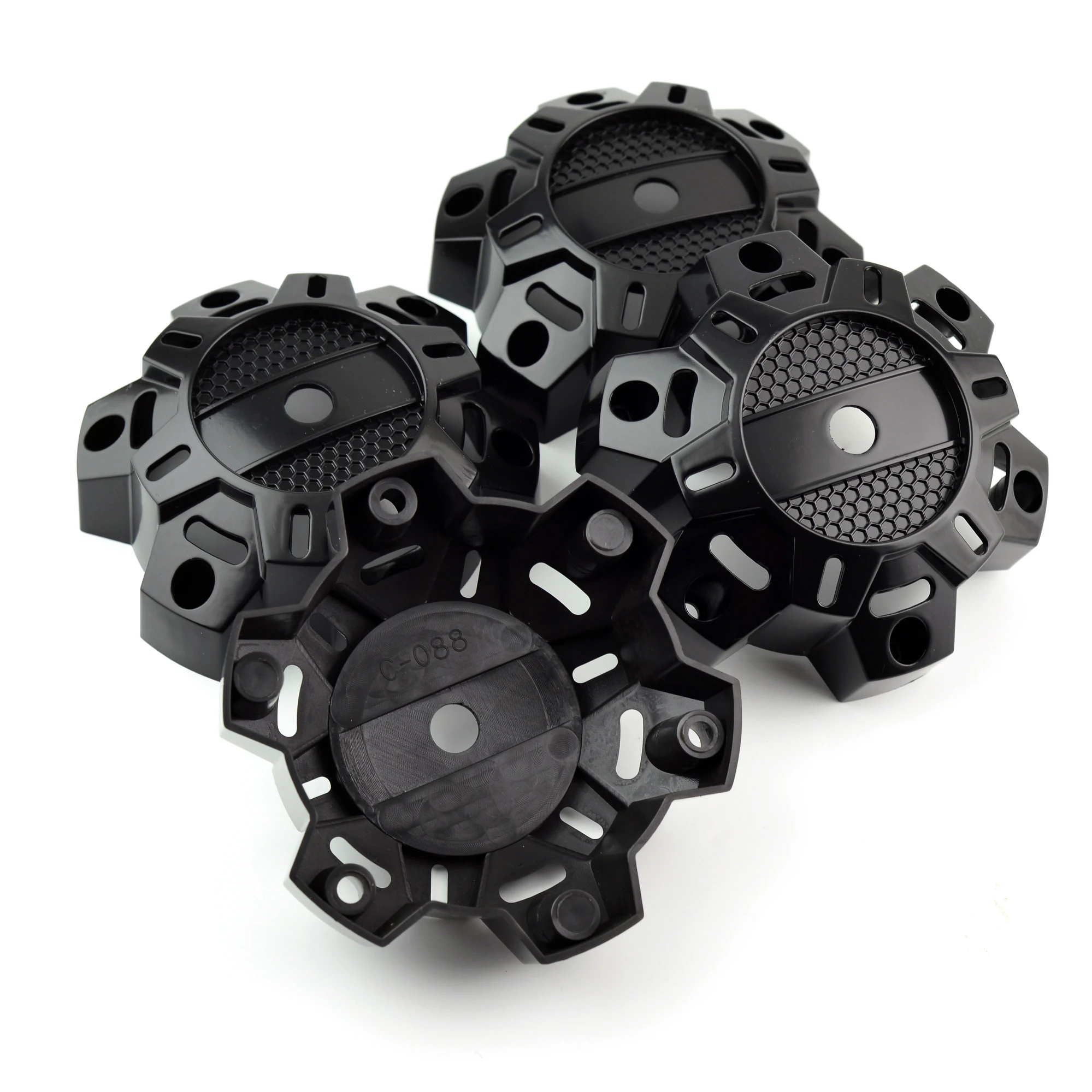 4PCS 138mm 104mm Car Wheel Center Hub Cover For Mags 15x7 6holes Decoratio Dust Rim Caps Modification Styling Blac Plastic