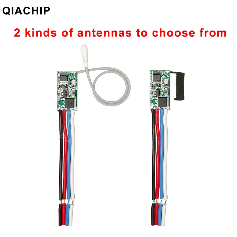 QIACHIP 40 adet 433.92Mhz evrensel kablosuz DC 3.6V-24V uzaktan kumanda anahtarı 1 CH RF röle alıcı LED ışık denetleyici DIY kiti