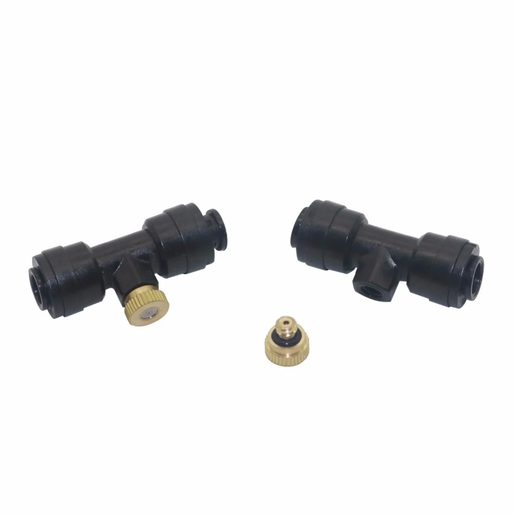 

5Pcs 3/16" Male Thread Atomization Nozzle With Slip-Lock Connector Tee Cooling Dust Removal Sprinklers Garden Irrigation Nozzles