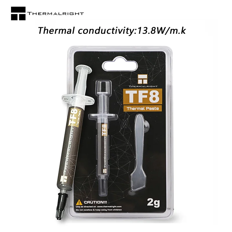 Thermalright TF8 CPU GPU thermal grease13.8W/m.k THERMAL CONDUCTIVITY 2g/5.8g/12.8g Heat Dissipation Thermal Grease with scraper