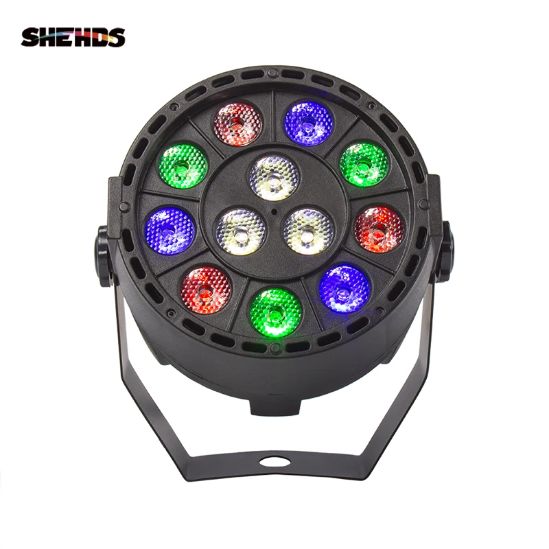 LED Par Light para Decoração de Festa, Efeito Disco, Iluminação de Palco, Som Ativo, RGBW, 8 Canais, 12x3W