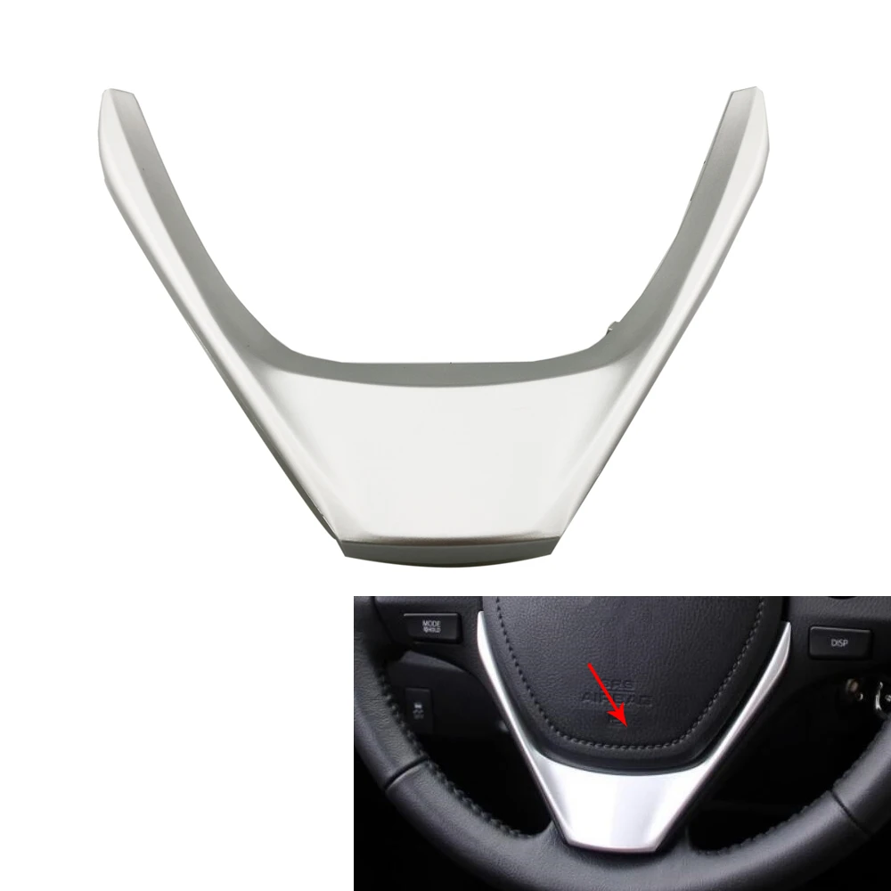 

High Quality Car Styling Silver Frame Steering Wheel Audio Control Switch panel For TOYOTA Corolla RAV4 2014 2015