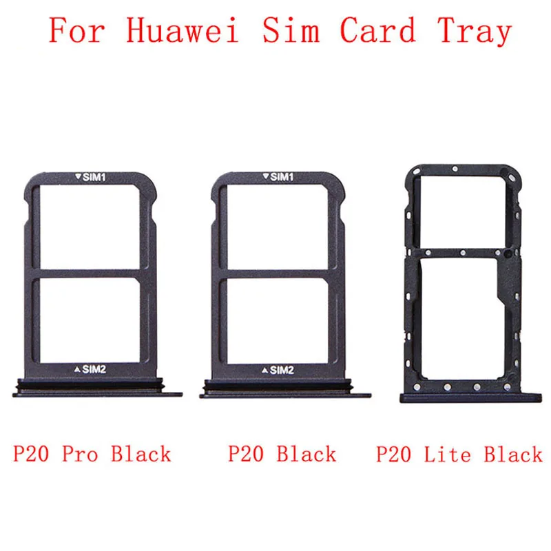 Memory MicroSD Card SIM Card Tray Parts SIM Card Slot Holder For Huawei P20 P20Pro P20 Lite Replacement Parts