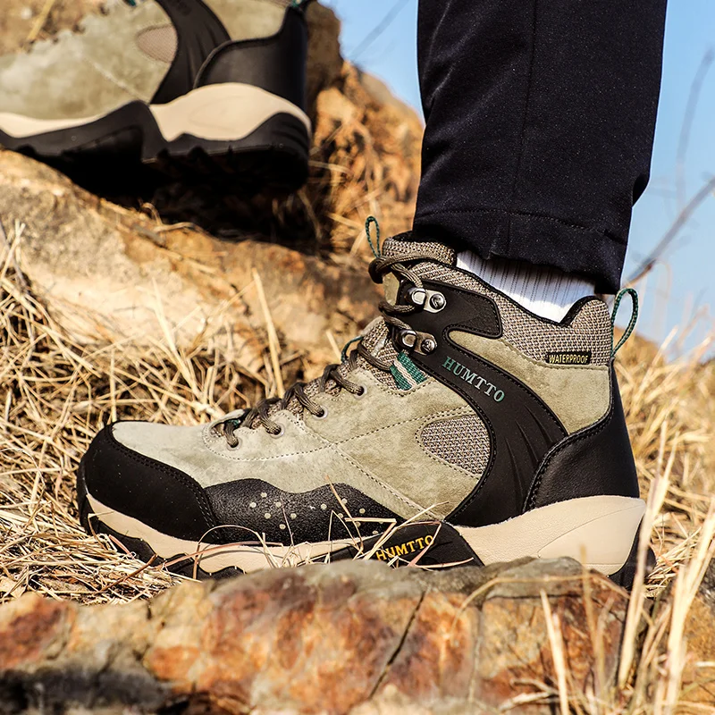 Botas tácticas impermeables de cuero para senderismo unisex - imagen 5