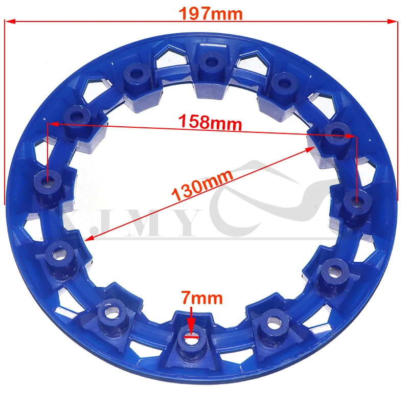 7-inch ATV Wheel Trim Hub Protection Decor Rim Cap Universal Vehicle All Terrain wheel Plastic Cover fit to 7inch tires