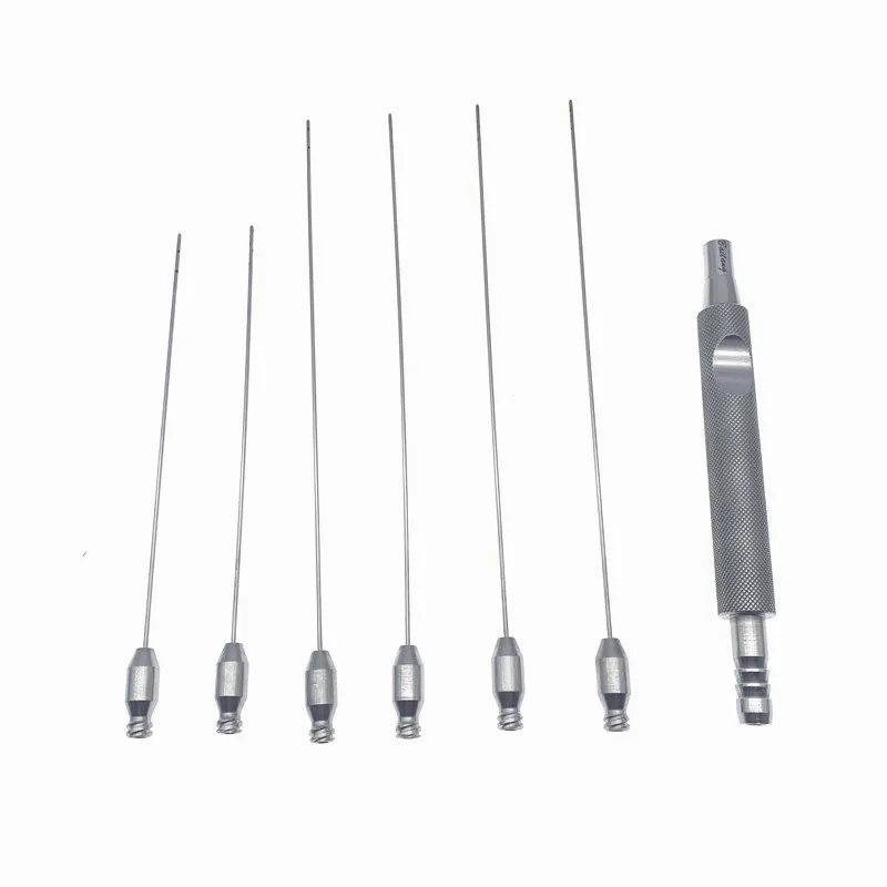 

Liposuction Injection Needles Cannula and Handle Stainless Steel Liposuction Cannula Infiltration Cannulas