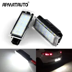 2Pcs Canbus Car LED Number License Plate Light For Renault Megane 3 Clio Laguna 2 Megane 3 Twingo Master Vel Satis